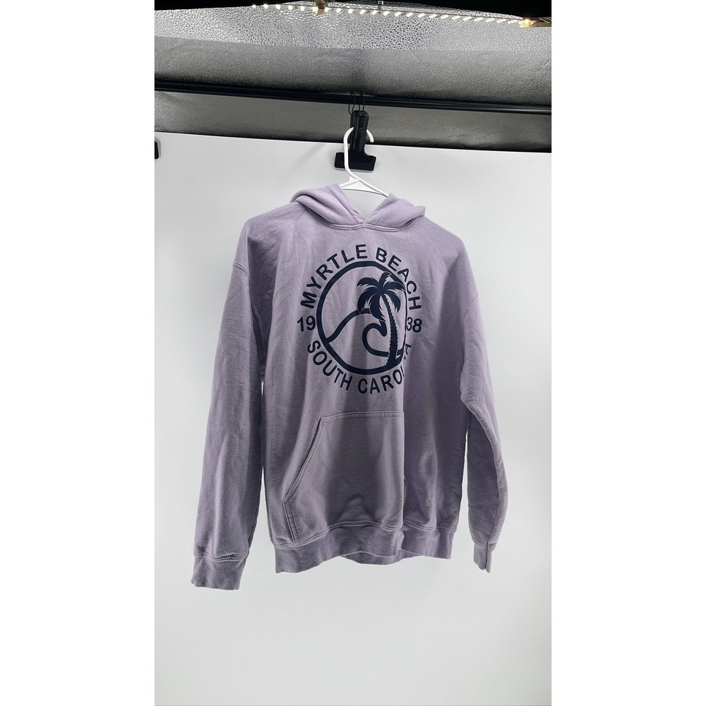 Myrtle‎ Beach SC Hoodie 1938 Palm Tree Purple Pullover M